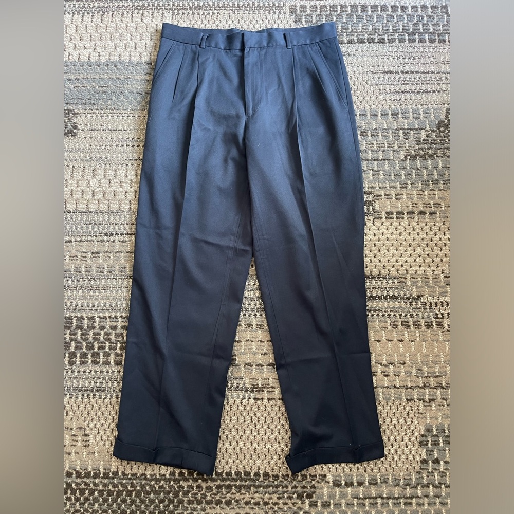 Mens Greg Norman Navy Blue Golf Pants, Business Pants, Size 34/30
